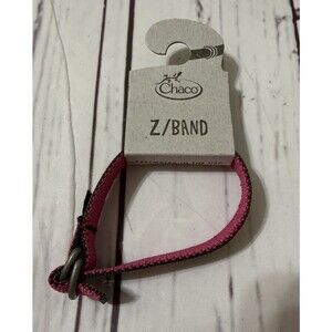 Chaco Z Band Bracelet Florist Floral Pink Rose Adjustable Nylon Cord NWT